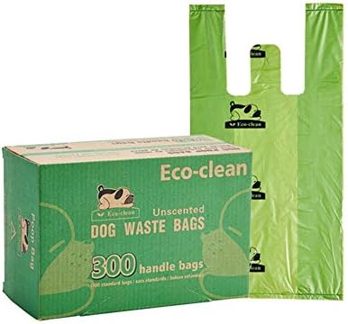 ECO-CLEAN Dog Poop Bags, 300-Count Dog Waste Bags with Easy-Tie Handles