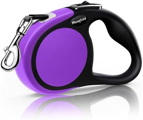 Heavy Duty Retractable Dog Leash-16ft Strong & Durable Walking Leash for S to L Dogs up to 45/115 lbs, Upgraded Lock System, Non Slip Grip, Tangle Free (Purple, Medium-Large Sized)