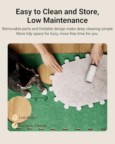 DownyPaws Cat House for Indoor Cats, 2-Storey Cat Bed Cave, Forest
