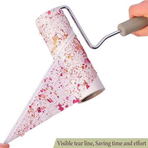 Large Lint Rollers for Pet Hair Extra Sticky，6.3'' Wide Refills