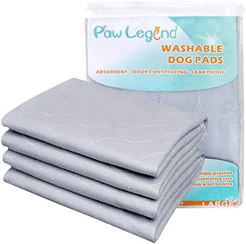 Paw Legend Washable Reusable Dog Pee Pads Super Absorbent (2 Pack) - Washable Reusable Puppy Training Pads | Quality Travel Pee Pads for Dogs | Absorbent and Odor Controlling
