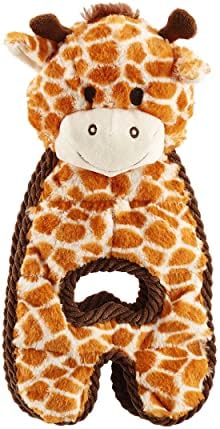 Outward Hound by Charming Pet Cuddle Tugs Giraffe Plush Squeaky Dog Toy