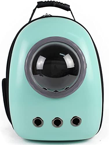 Cat Carrier Backpack, Pet Backpack Bubble Rucksack Front Pack for Cat Puppy Dog Capsule Space Backpack, Pet Carrier for Travel Hiking Walking Camping. (Green)