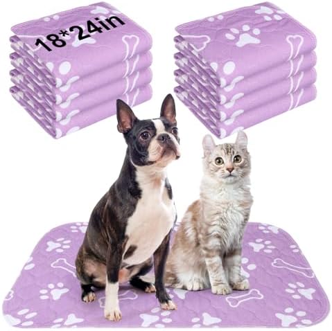BEAUTYZOO 8 Pack Washable Pee Pads for Dogs,Reusable Puppy Pads 18x24