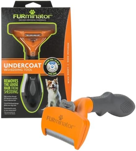FURminator Medium Dog Undercoat deShedding Tool for Long Hair