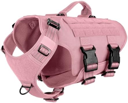 ICEFANG No Pull Tactical Dog Harness for Medium Dogs,Adjustable Dog Vest