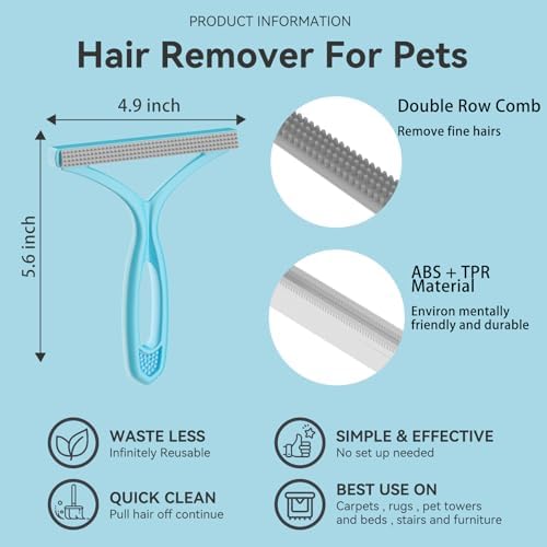 Pet Hair Remover, Dog and Cat Hair Remover, Carpet Rake, Carpet Scraper