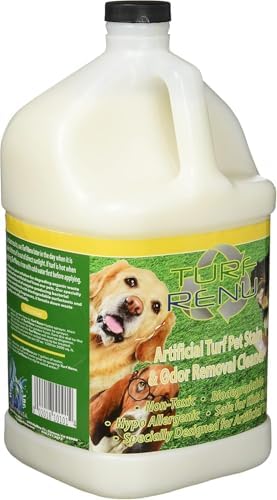 Artificial Turf Pet Stain & Odor Removal Cleaner Refill, 1 Gallon, Enzymatic Artificial Grass Cleaner for Dog Urine, Kennels & Outdoor Surfaces