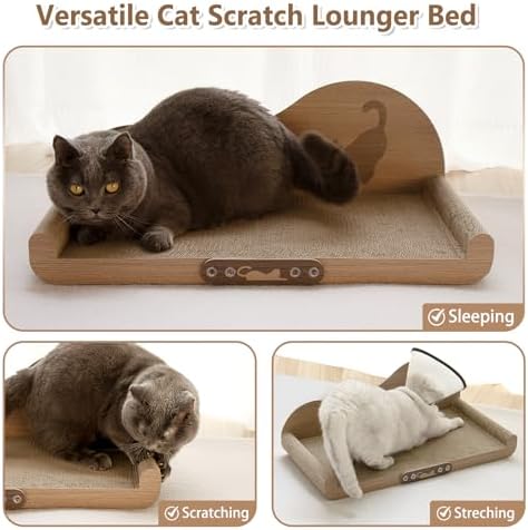 NATUYA Cat Scratcher Cardboard Lounge Bed, 24 Inch