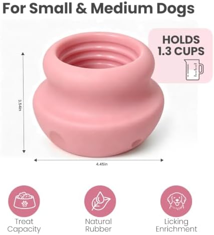MateeyLife Freeze Dog Enrichment Lick Toy, Stuffable Frozen Lick Treat Bowl