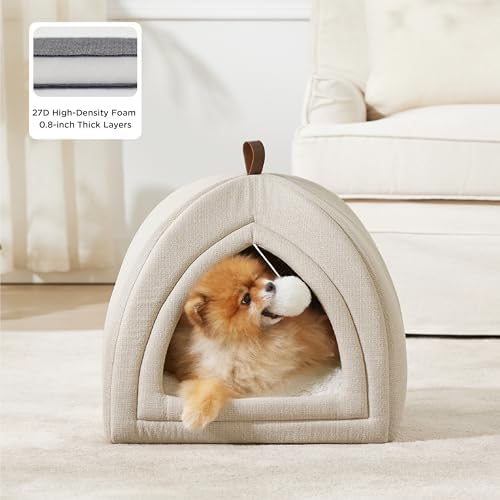 Bedsure 2in1 Cat Beds for Indoor Cats Cave for Kitten with Washable Pillow