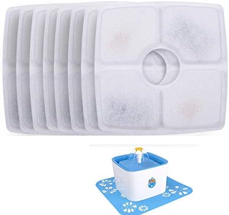 Cat Water Fountain Filters, 8 Packs Filter for Automatic Cat Water Filter, Carbon Replacement Filter for 84oz/2.5L Pet Water Fountain, Dog Water Dispensers