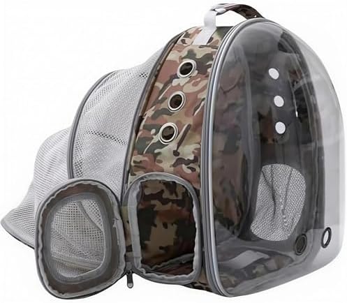Expandable Cat Carrier Backpack with Bubble Window, Camo