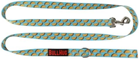 BULLHUG 6 FT Bulldog Leash with Padded Handle. Perfect for Bulldogs, French Bulldogs, Pugs & All Breeds. Leashes for Walking, Training Lead for Bulldogs (Tan Plaid)