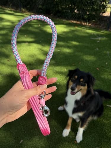 Reflective Dog Leash 2/3/4/6/10ft Braided 1/2" Strong Nylon Rope