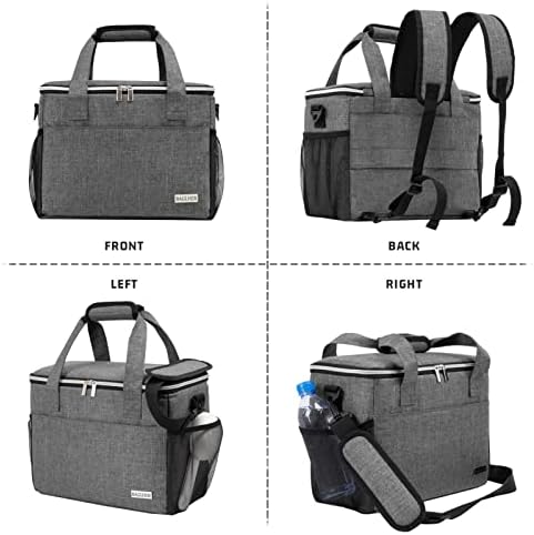 BAGLHER Dog Travel Bag Backpack Pet Supplies Backpack Pet Accessories Storage Bag 5-Piece Set With Shoulder Strap 2 Lined Pet Food Containers 4 Foldable Feeding Bowls Essential Kit for Pet travel