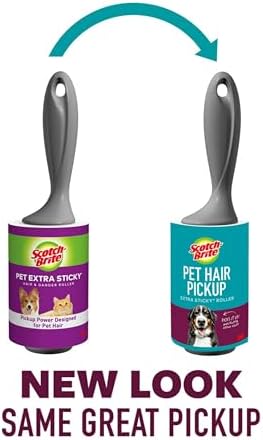 Scotch-Brite Pet Hair Pickup Extra Sticky Lint Roller,70 Sheets, 1 Pack