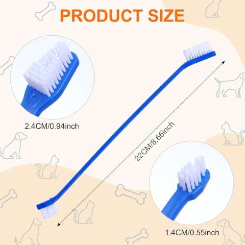 200Pcs Dog Toothbrushes, Dual Headed Dog Tooth Brush Bulk