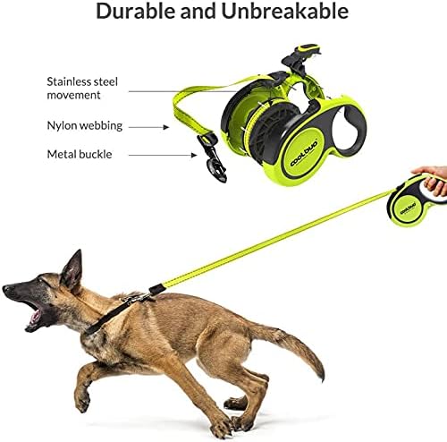 Retractable Dog Leash 360°Tangle-Free 16ft Heavy Duty Pet Walking Leash