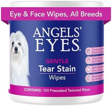 Angels' Eyes Dog & Cat Tear Stain Wipes | Eye Stain Remover Pads 100ct