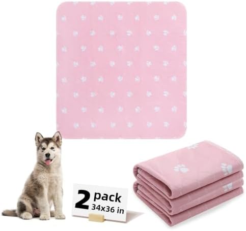 PUPTECK Washable Pee Pads for Dogs, Reusable Puppy Potty Training Mat