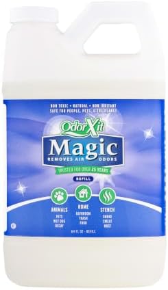 OdorXit Magic Air Odor Neutralizer Spray, Powerful Dog & Cat Urine Odor Neutralizer, Safe Air Refresher for Home, Safe Odor Absorber for Pet, Closet & Any Strong Odor Remover, 64oz