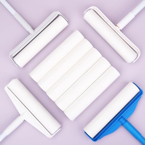 9.45 inch Large Lint Roller Refills Compatible with Delomo PetLovers and Other 9.4'' - 9.5'' Large Lint Rollers for Carpet Floor Pet Hair Remover Refill 60 Sheets per Roll 5 Pack Total 300 Sheets