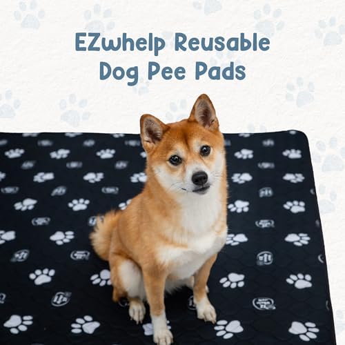 EZwhelp Reusable Dog Pee Pads, Washable Waterproof Mat 24x48 in, 2 Pack
