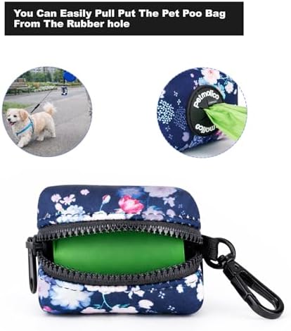 Petmolico Dog Poop Bag Holder Dispenser 2 Pack, Blue & White