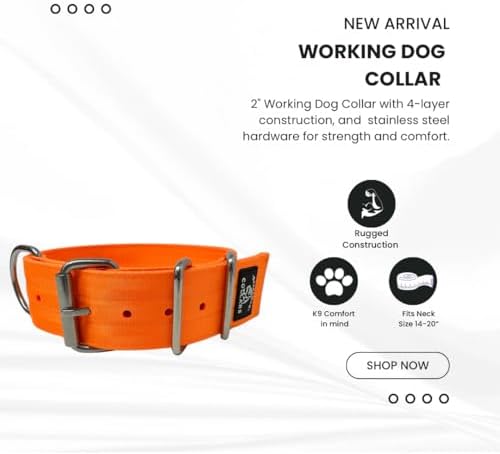 SparkDog 2” Working Dog Collar – Heavy Duty