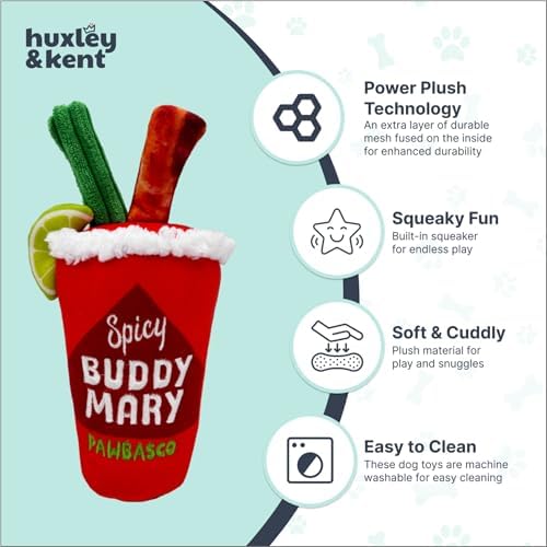 Huxley & Kent Power Plush Squeaky Dog Toy, Buddy Mary, Small