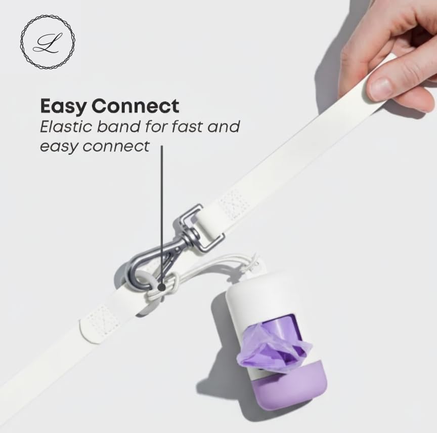 Dog Poop Bag Holder & Dispenser [2-Pack] +30 Extra-Thick Waste Bags