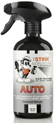 The Stink Solution Car Odor Eliminator Spray, Coconut Mango, 1 Pack, 16 oz
