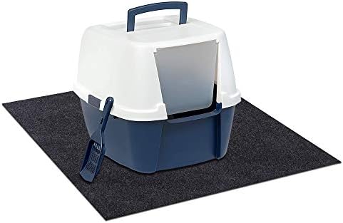 Under the Cat Litter Boxes Mat,Pee Mat,Absorbent Felt Fabric Material,Anti-slip Waterproof Layer,Reusable,Washable (Mat:24inches x 36inches)