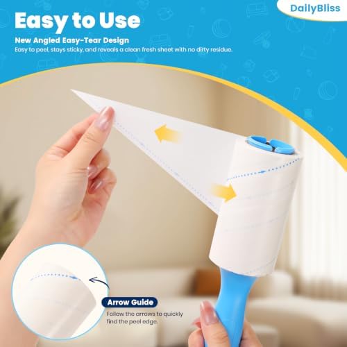 Extra Sticky Lint Roller for Pet Hair, 800 Sheets with 2 Handles