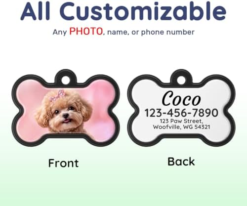 Personalized Dog Collar and Dog Tag Set,Comfortable for Small Medium Dogs
