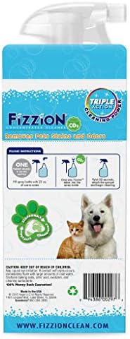 Fizzion Pet Stain and Odor Remover 23 Oz Empty Spray Bottle with 2 Refills