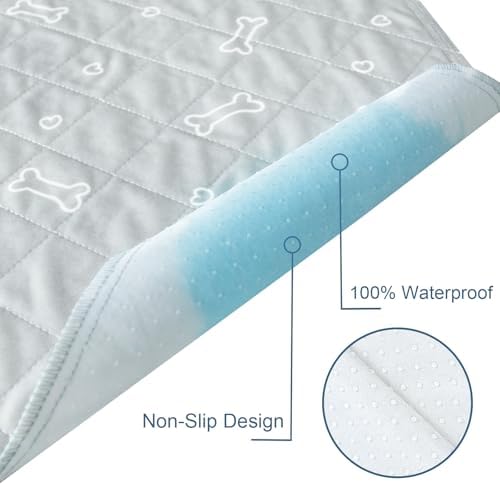 Washable Pee Pads for Dogs, 2 Pack Reusable Puppy Pads 28" x 42"