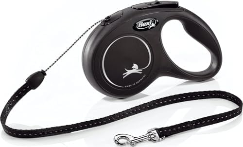 FLEXI® Classic Cord Retractable Dog Leash, Small, 16 ft - Black