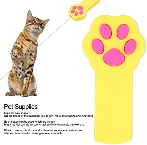 Cat Lasers Toy, 2 Pack Claw Shape Red Light Teaser with Blinking and Steady Modes, Interactive Chase Toy for Indoor Cats, Plastic and Silicone Design