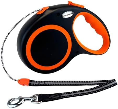 Retractable Dog Leash Automatic Telescopic Tractor Dog Tape, 30 FT Dog Walking Leash for Medium Large Dogs up to 77 lbs with Non-Slip Handle,Night Reflection,Heavy Duty No Tangle