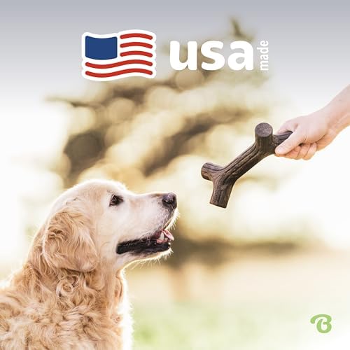 Benebone Bacon Stick Chew Toy for Aggressive Chewers, Real Bacon, Medium
