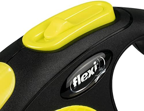 Flexi New Neon Tape Yellow Extra Small 3m Retractable Dog Leash/Lead for Dogs up to 12kgs/26lbs