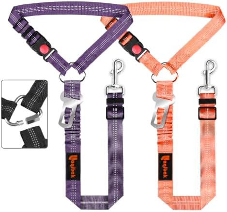Laqibak Removable Dog Seat Belt Harness for Car, 3 in 1 Pet Seatbelt Leash