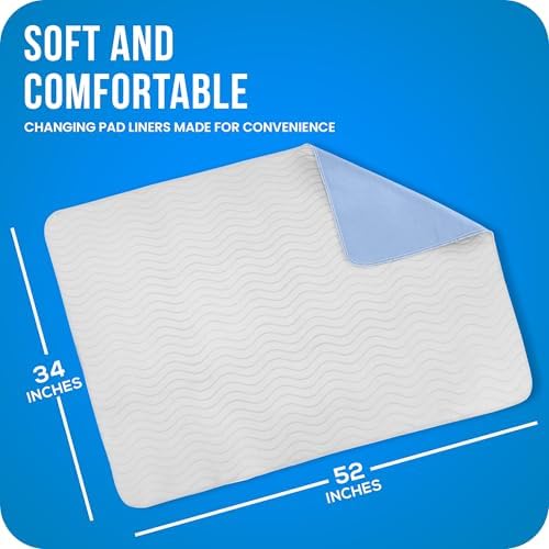 4 Pack Washable Pee Pads for Dogs 34" x 52", Waterproof Dog Training Pads