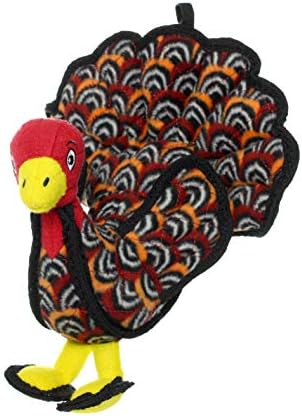 TUFFY® 4 Pack Gear Ring Rabbit Boomerang Turkey Plush Dog Toys