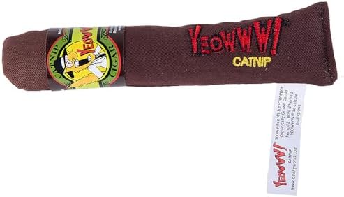 Yeowww! Catnip Cigar Cat Toy - 7 in Catnip Toy for cats, 100% Stuffed with Premium Organically Grown Catnip, Made in USA