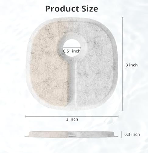 16 Pack Pumpless Pet Water Elfin Fountain Replacement Filters