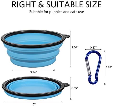ME.FAN Collapsible Dog Bowl for Travel (12oz), 6 Pack