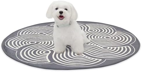 Paw Inspired Round Designer Dog Pads, Dark Brown, 36 Inch Size, 2 Pack
